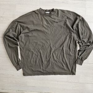 The Row Olive Green Long Sleeve T-Shirt Menswear Minimalist Casual Tee